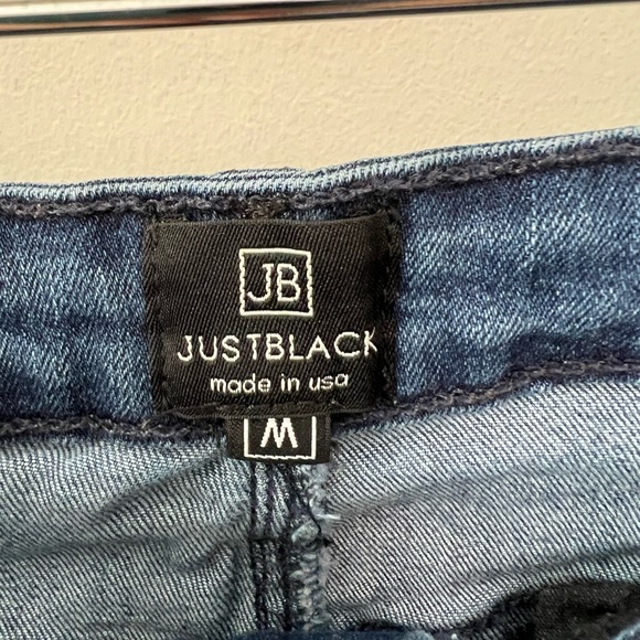 Just Black Brand Denim Skirt Women’s Size Medium Stretch Distressed Made In USA - Picture 4 of 11